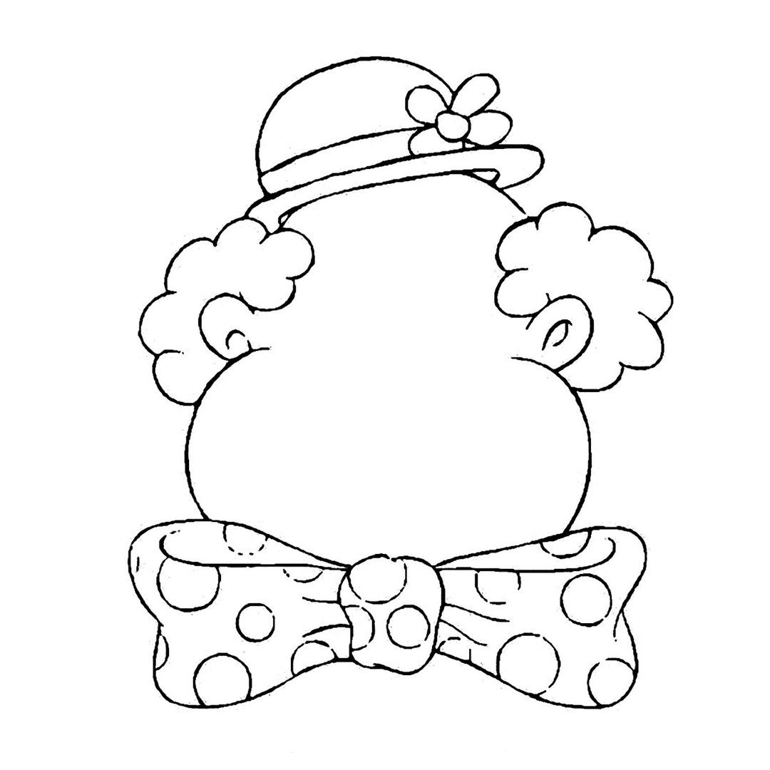 Клоун раскраска