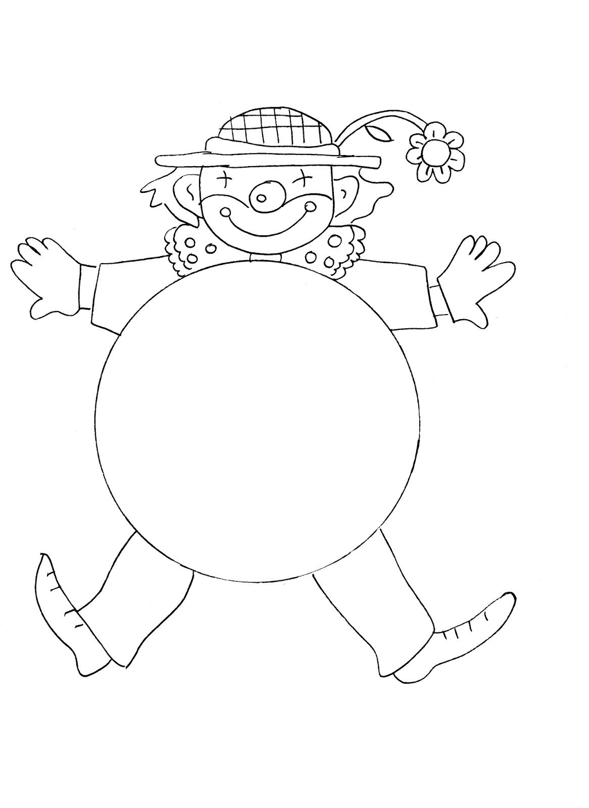 Лицо клоуна раскраска