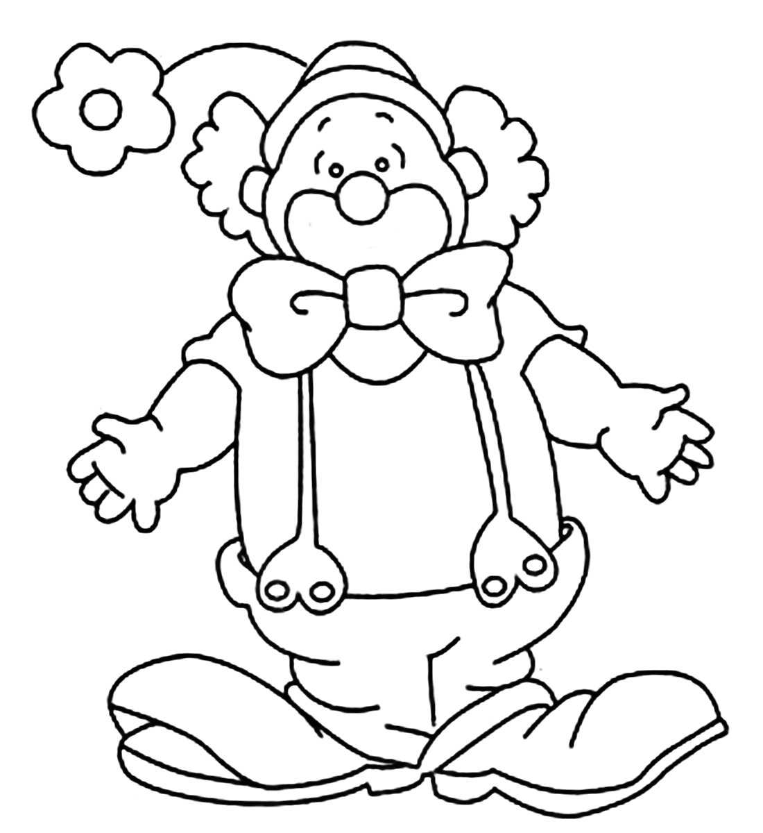 Клоун трафарет для рисования