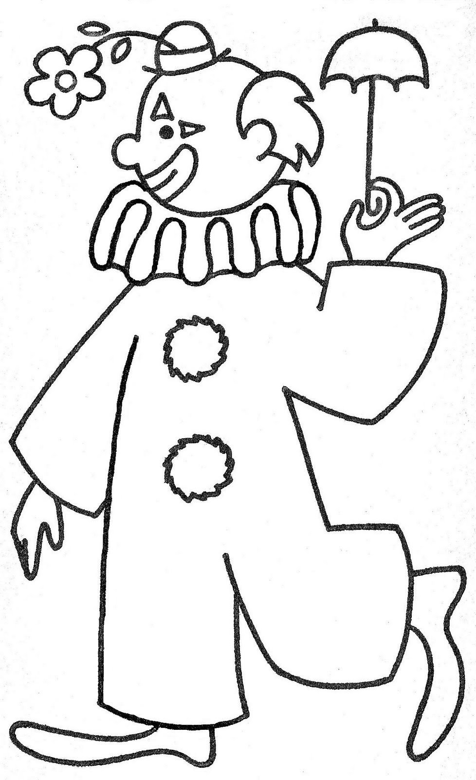 Маска клоун раскраска для детей