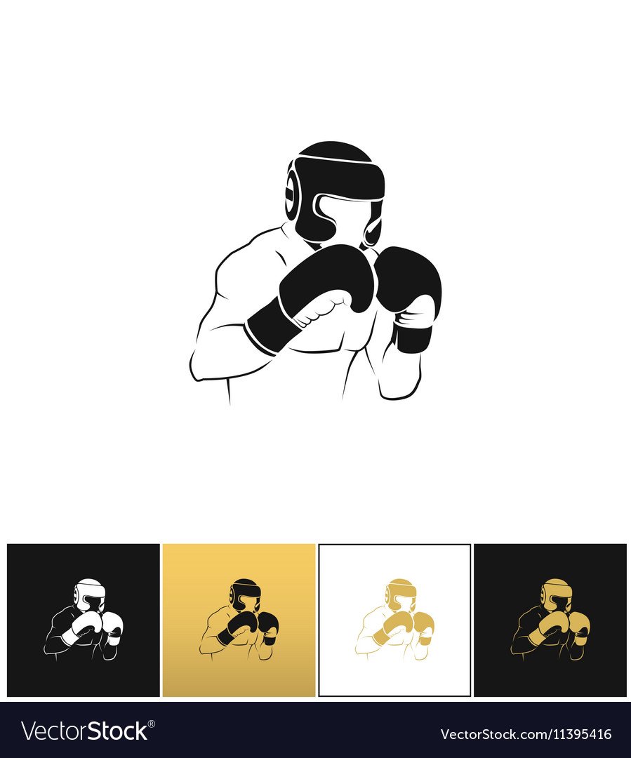 Логотип бокс на черном фоне