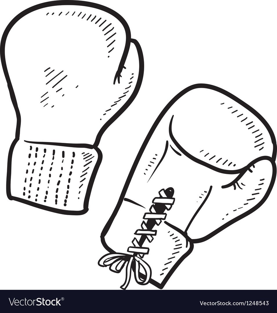 Боксерские перчатки трафарет