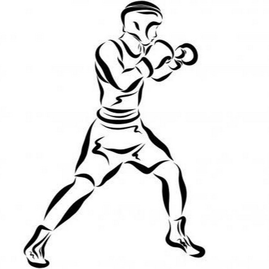 Силуэт спортсмена бокс