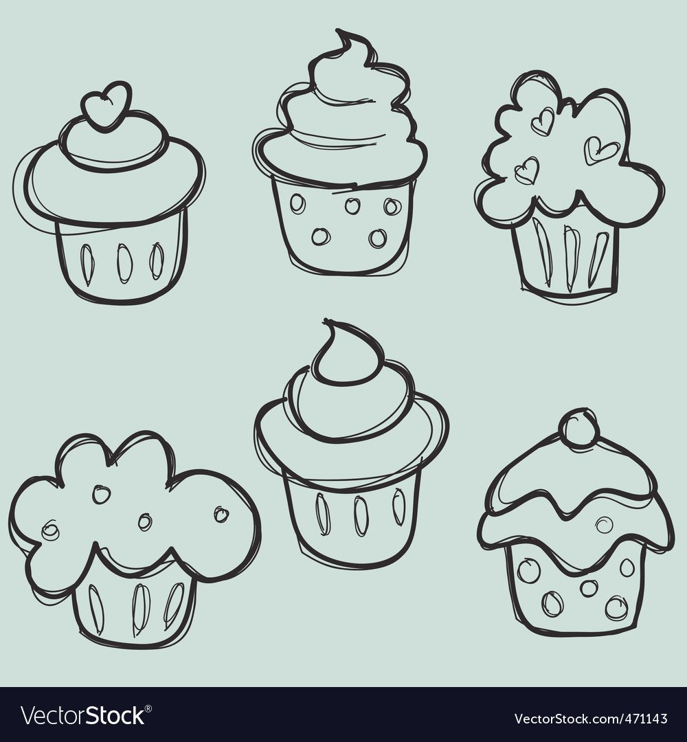 Пирожные трафарет