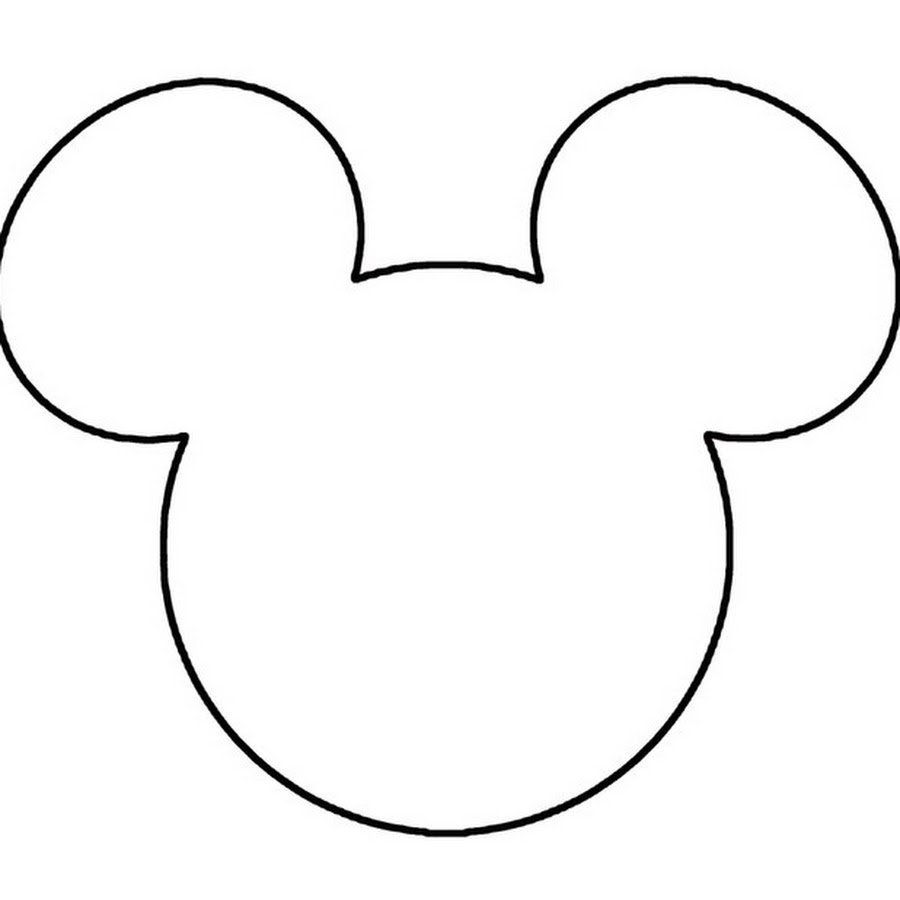 Микки Маус контур головы