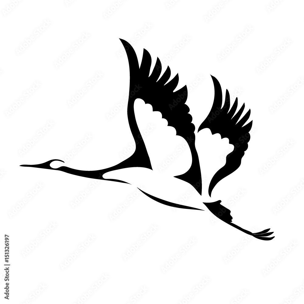 Журавль контур