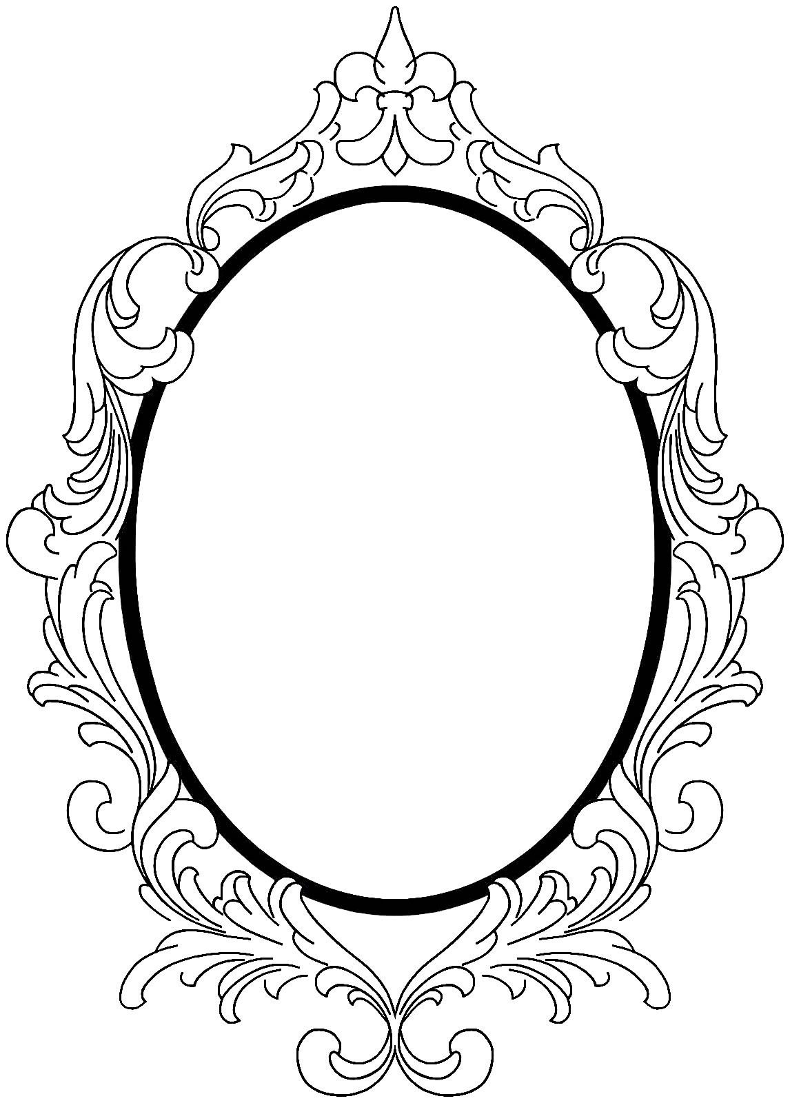 Орнамент овальный рамка