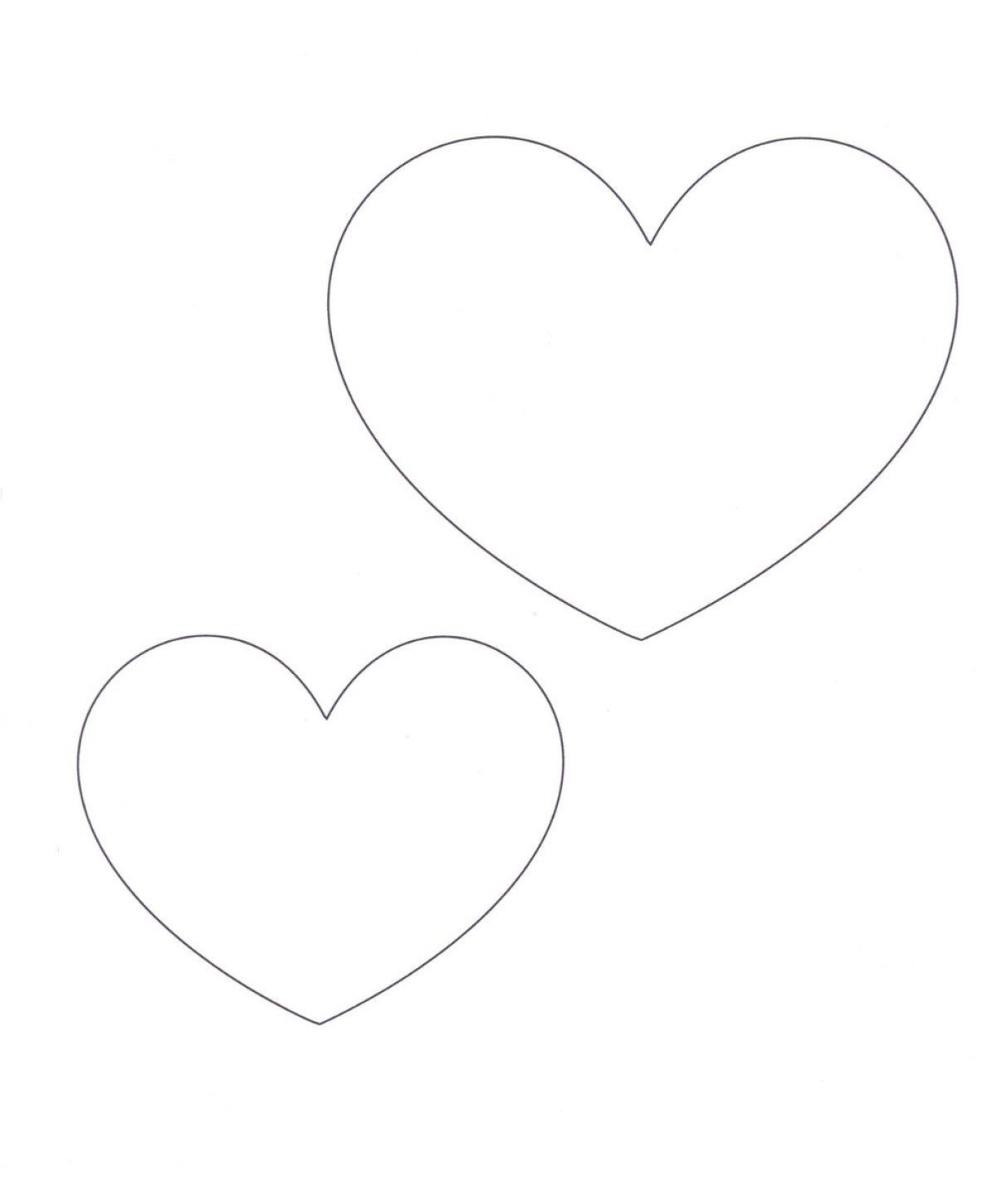 Трафареты сердца большие