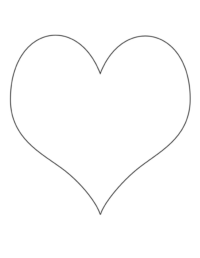 Макет сердца для вырезания