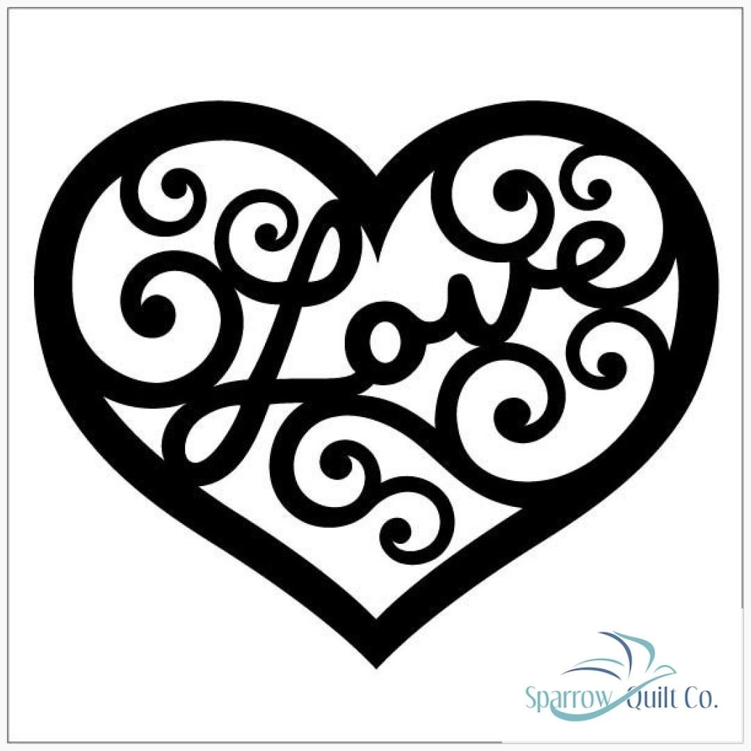 Сердце с дыркой трафарет