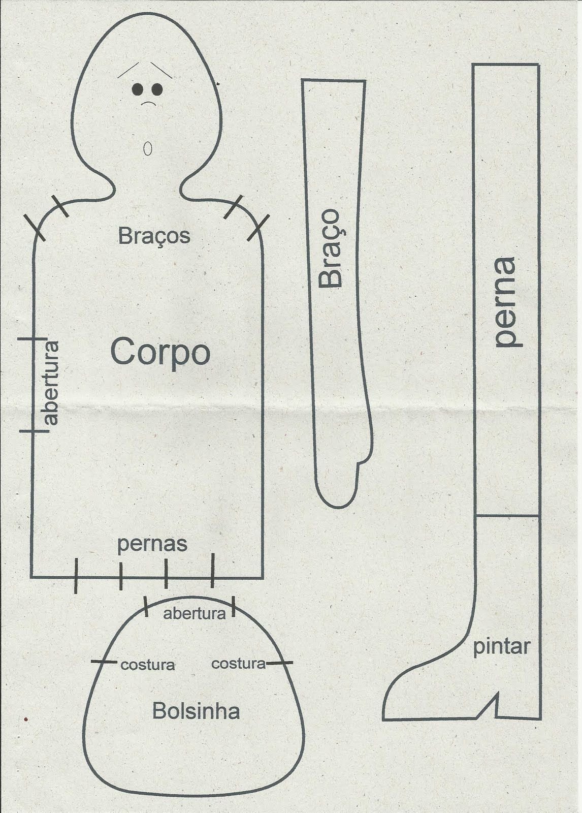 Текстильная кукла примитив выкройка
