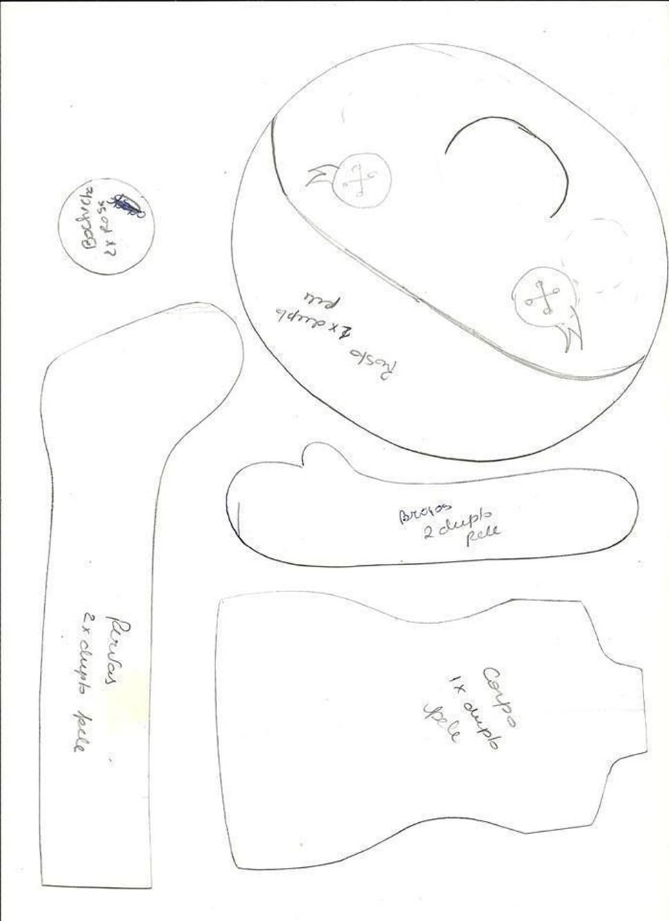 Выкройка куклы Лалалупси