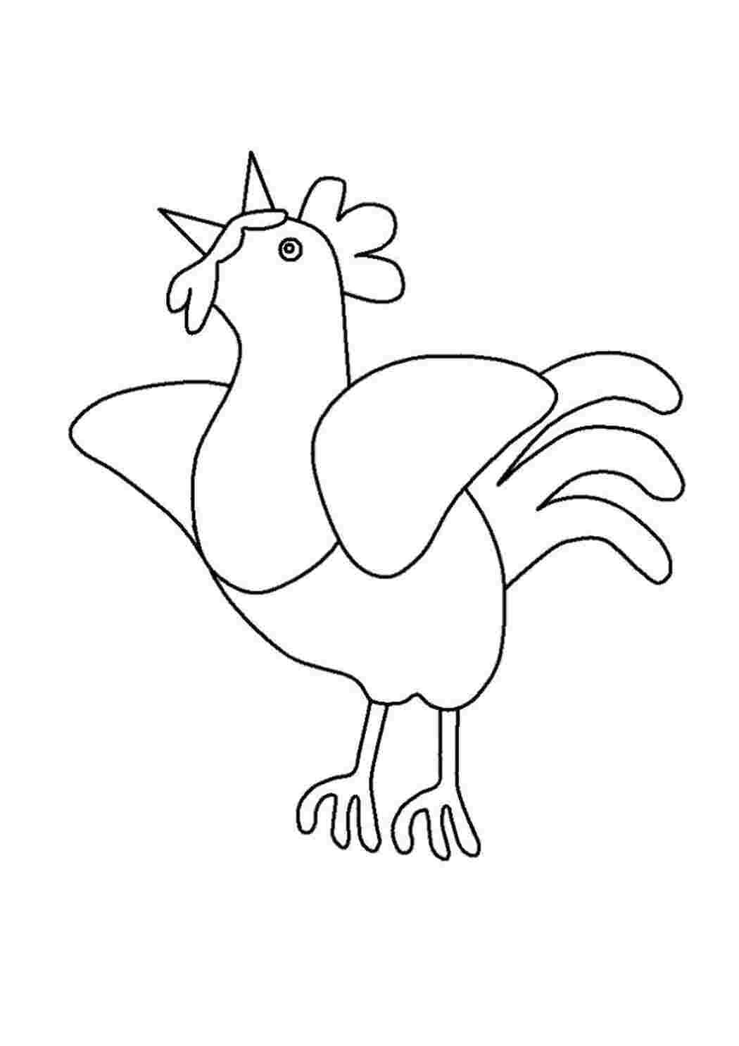 Шаблоны для мозаики из бумаги петушок