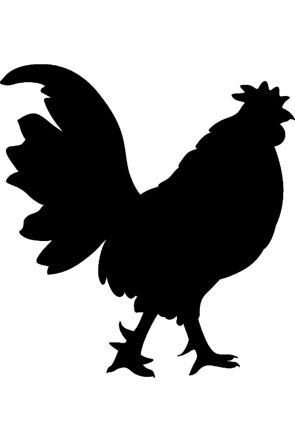 Трафарет петушок двухсторонний