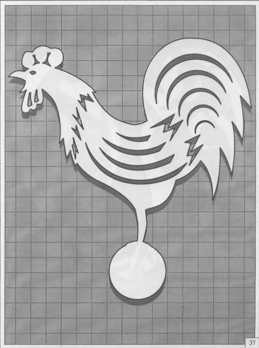 Аппликация курица