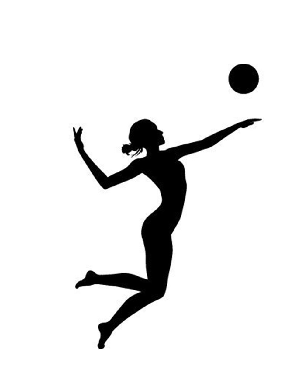 Волейболист вектор силуэт