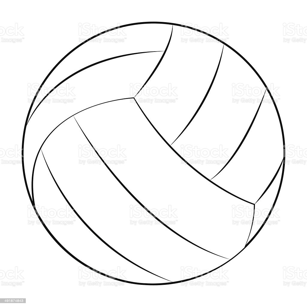Волейбольный мяч контур