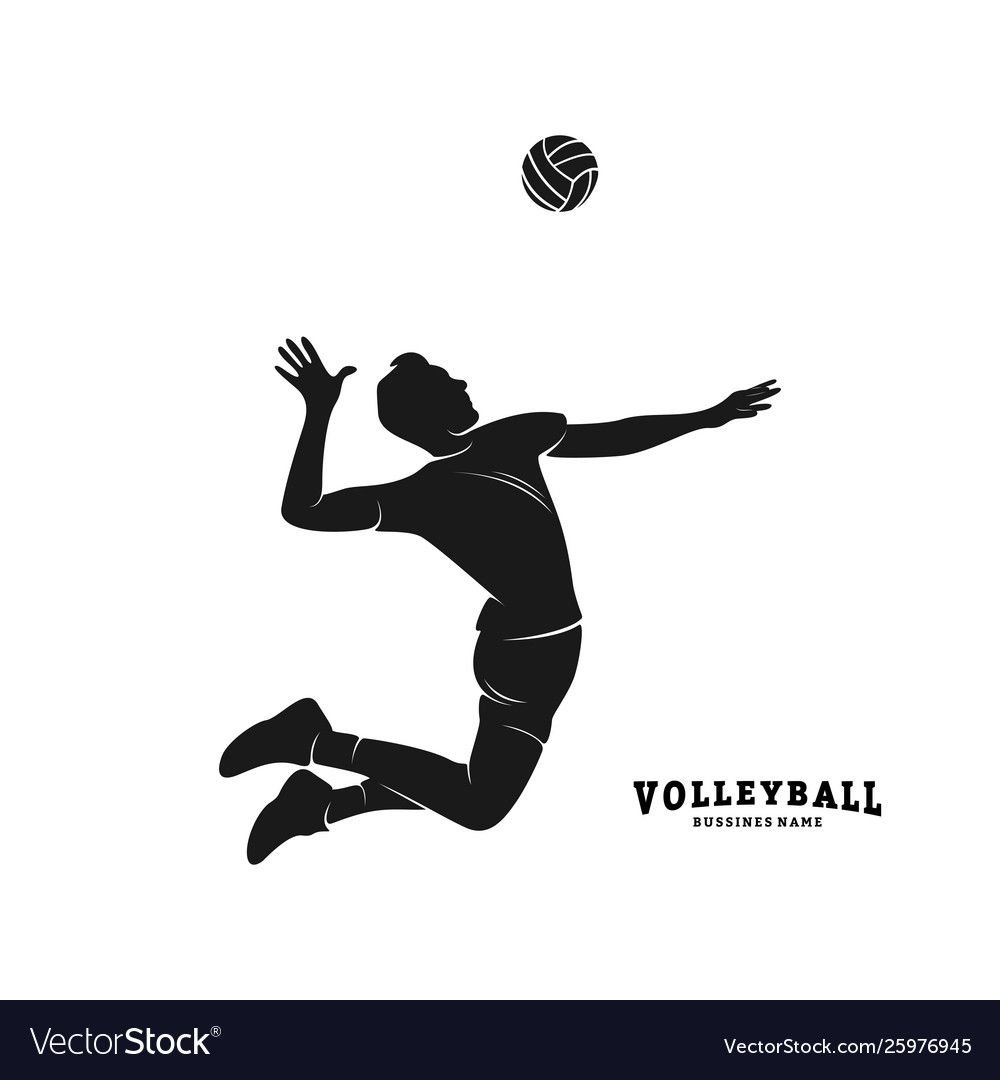 Волейболист в прыжке вектор