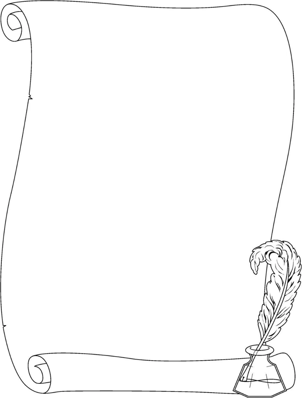 Рамка для текста детская черно-белая