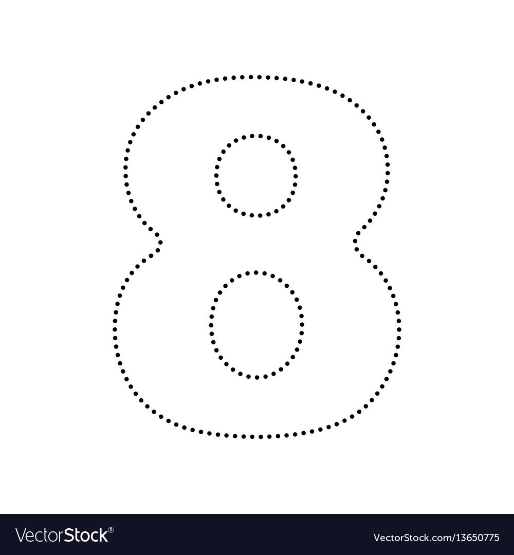 Ажурная восьмерка из бумаги