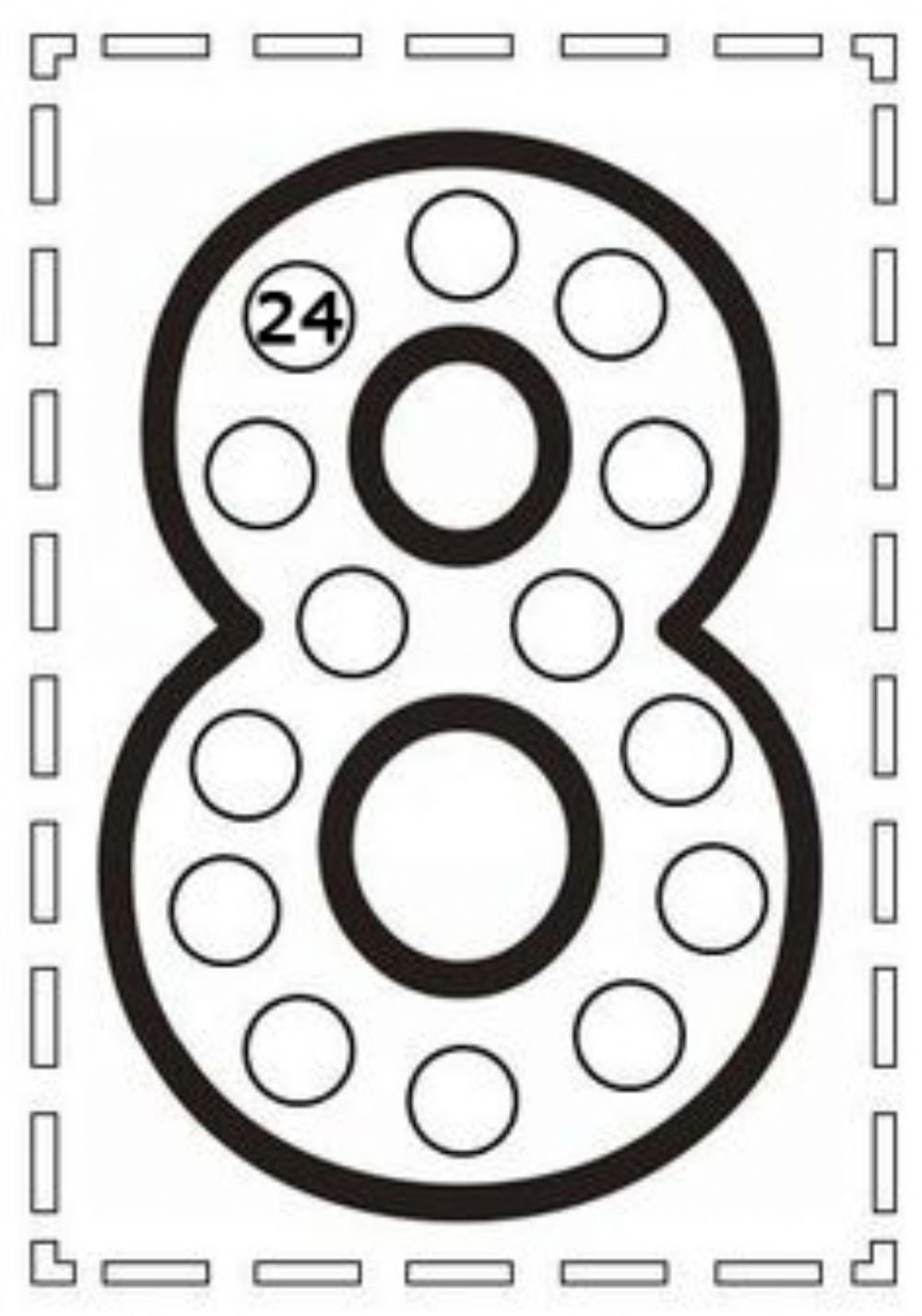 Трафарет с днем рождения