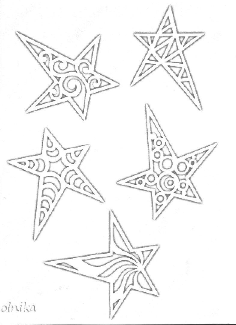 Вытынанки звездочки
