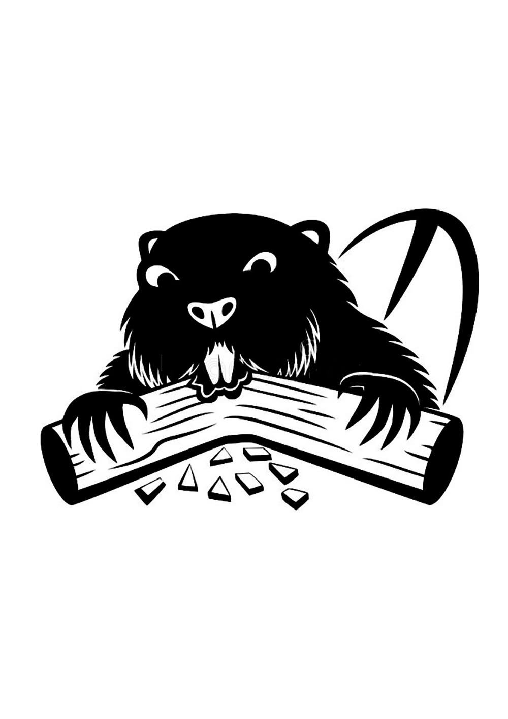 Бобер трафарет