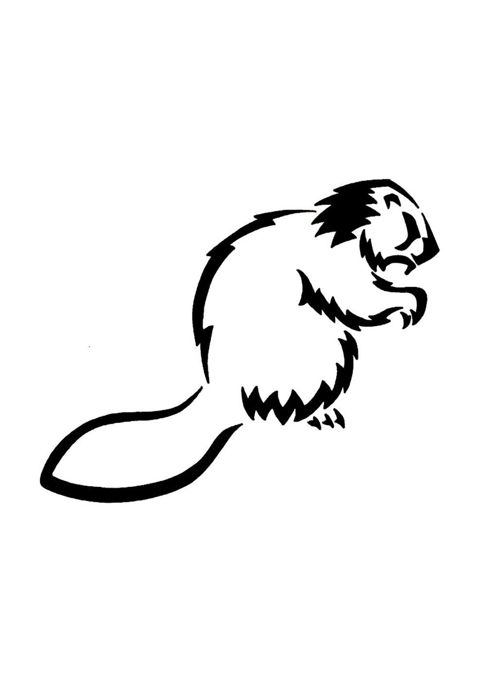 Бобер трафарет