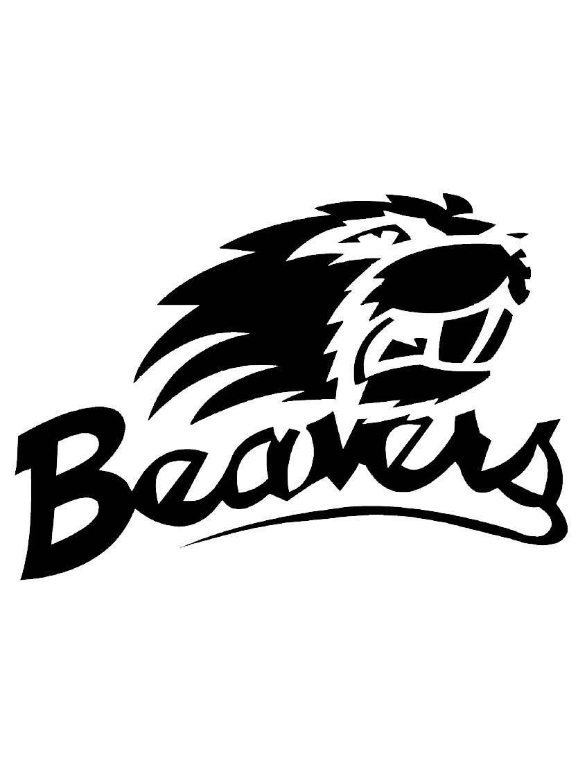 Бобр трафарет