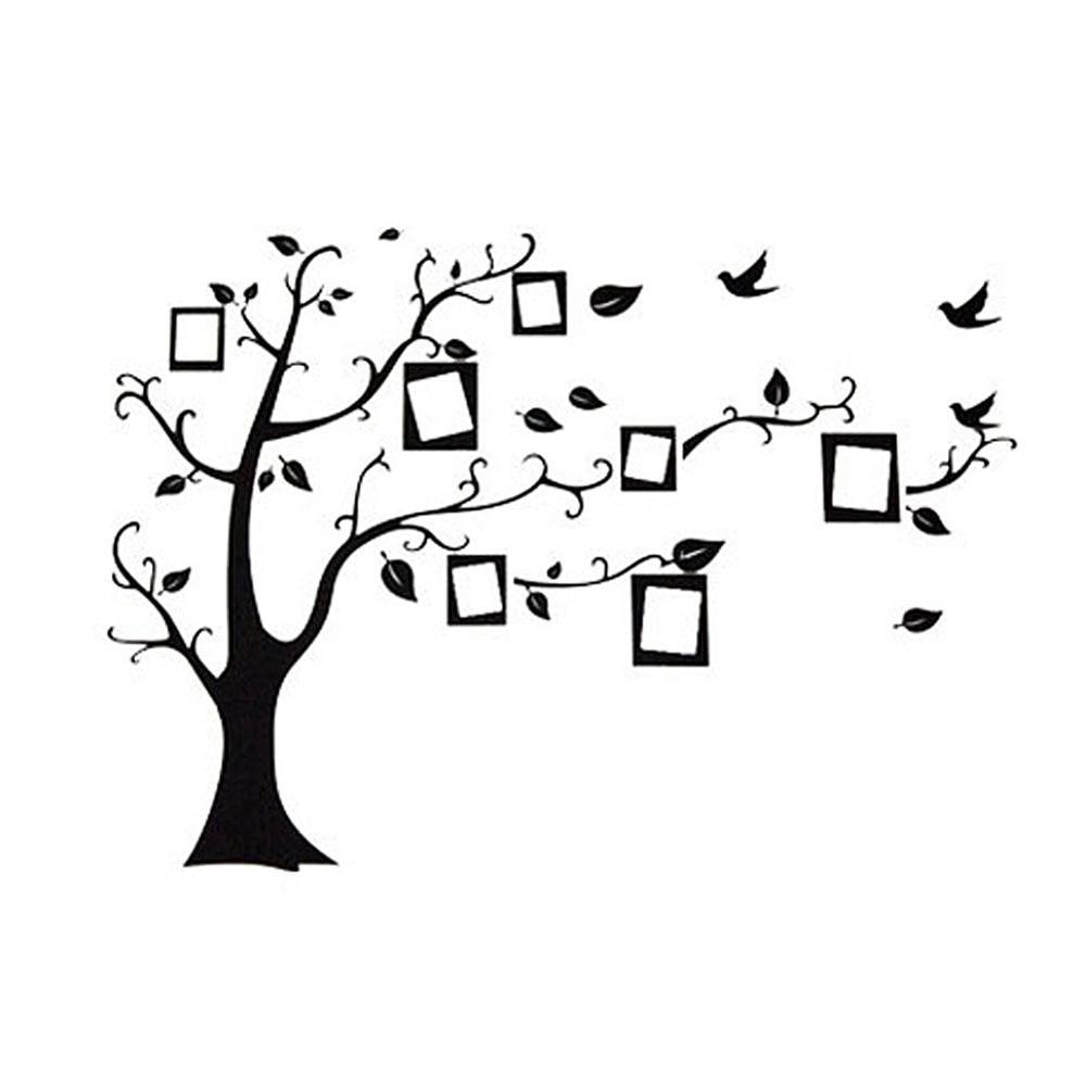 Наклейки на стену дерево с фоторамками
