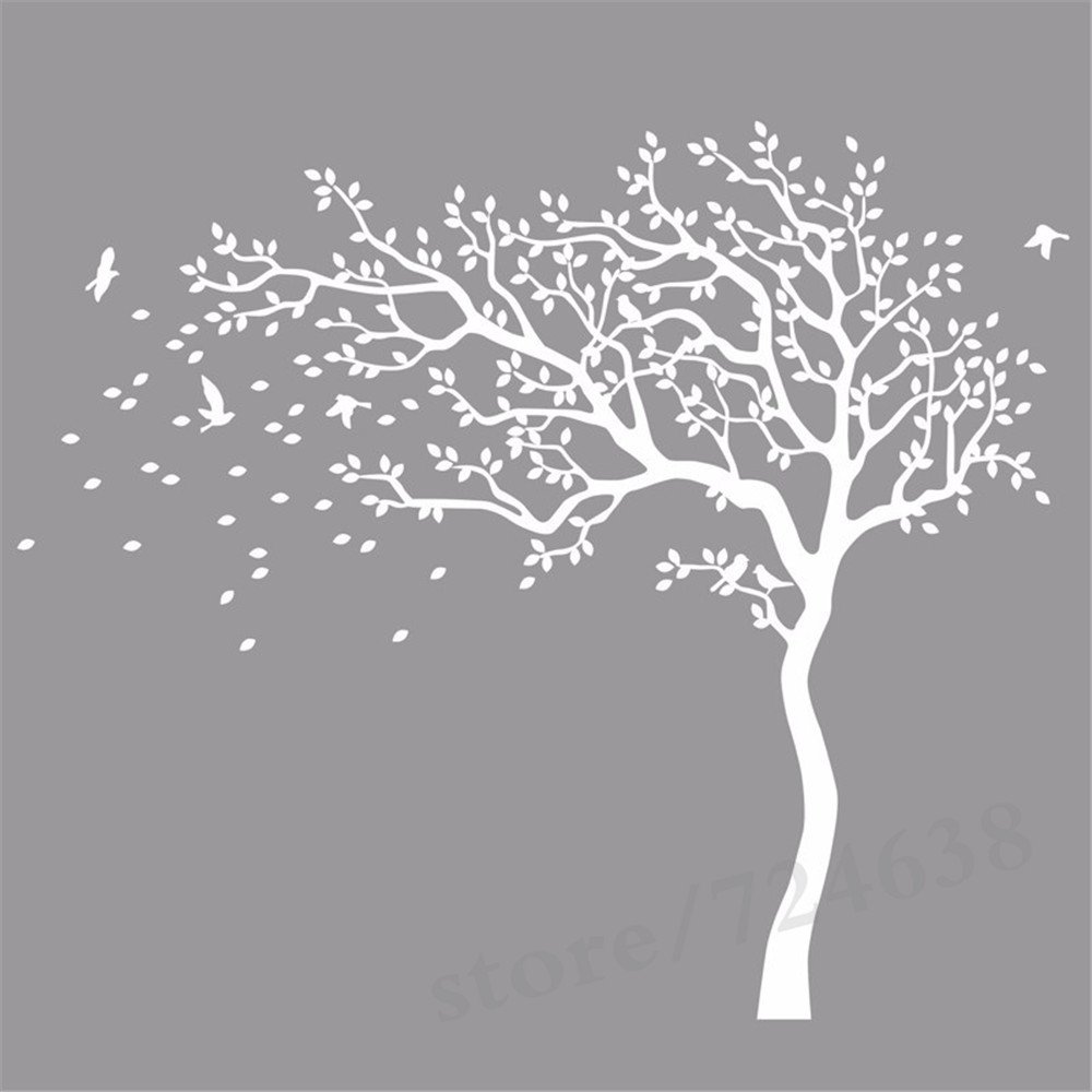 Трафареты деревьев для декора стен