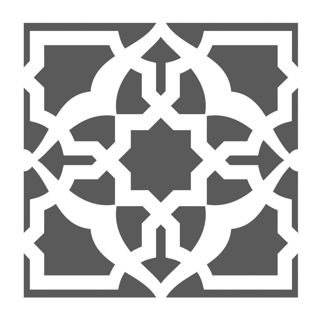 Трафареты для декора плитки на пол