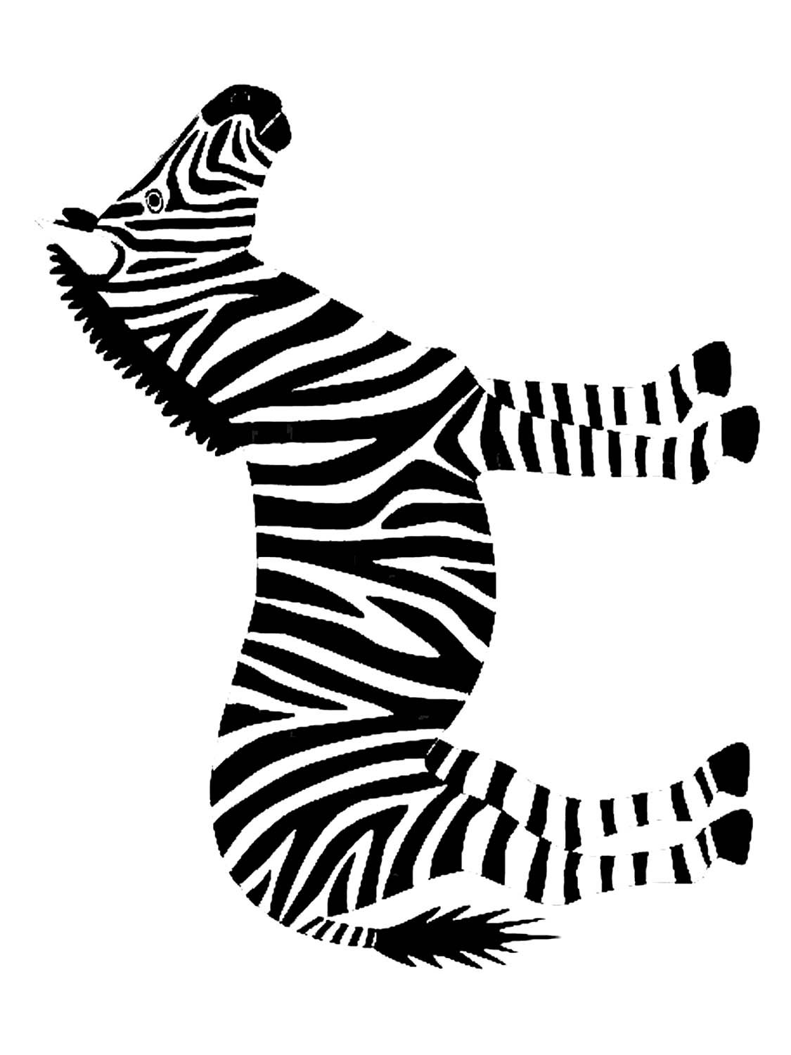 Зебра силуэт