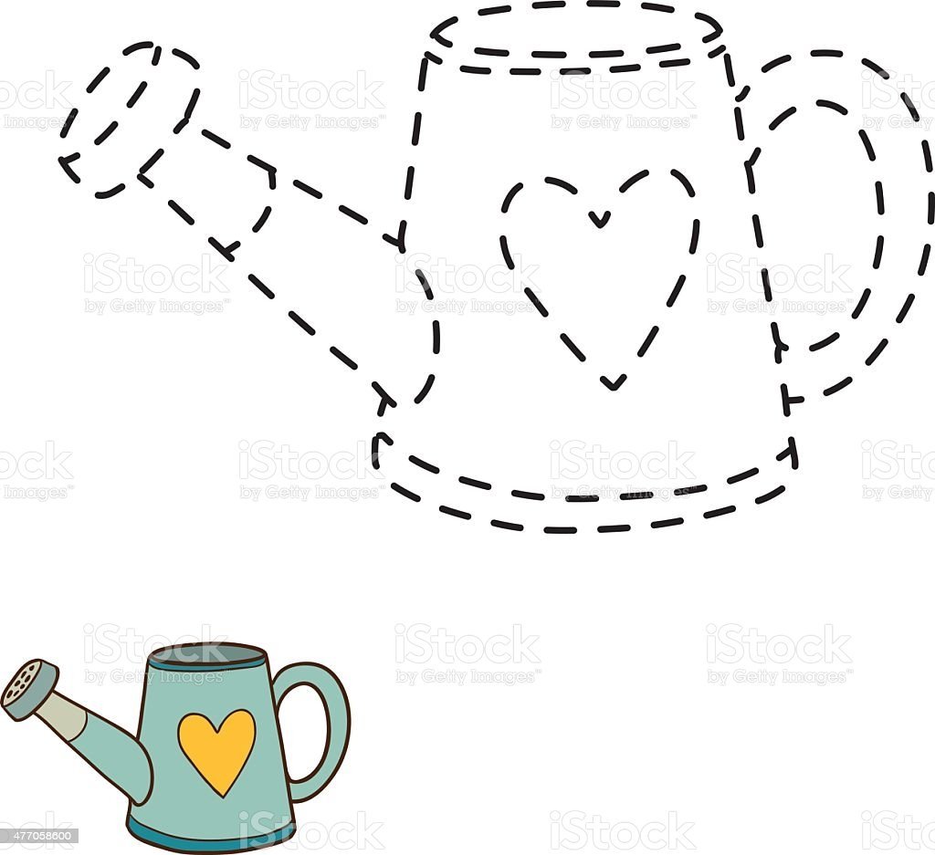 Трафарет лейки для вырезания