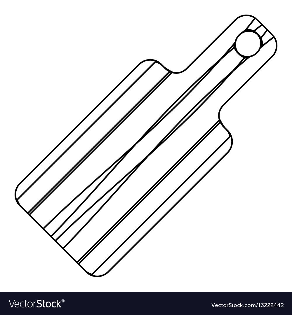 Доска разделочная деревянная вектор