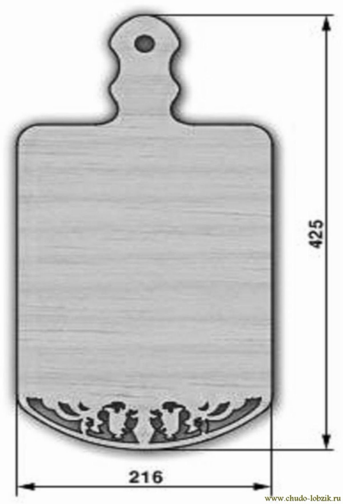 Векторный макет разделочной доски