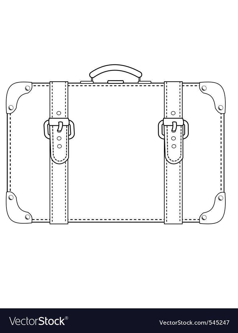 Нарисованный открытый чемодан