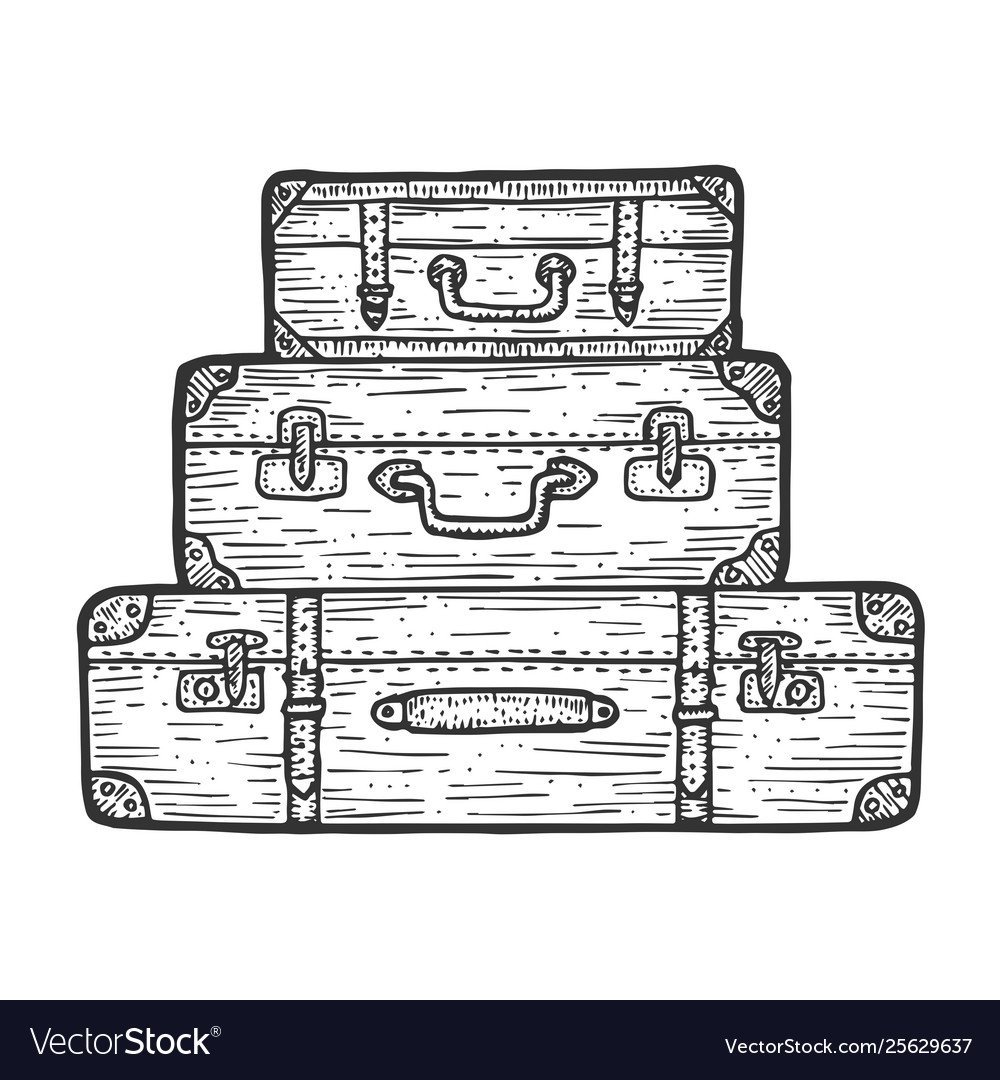 Эскиз путешествие чемодан