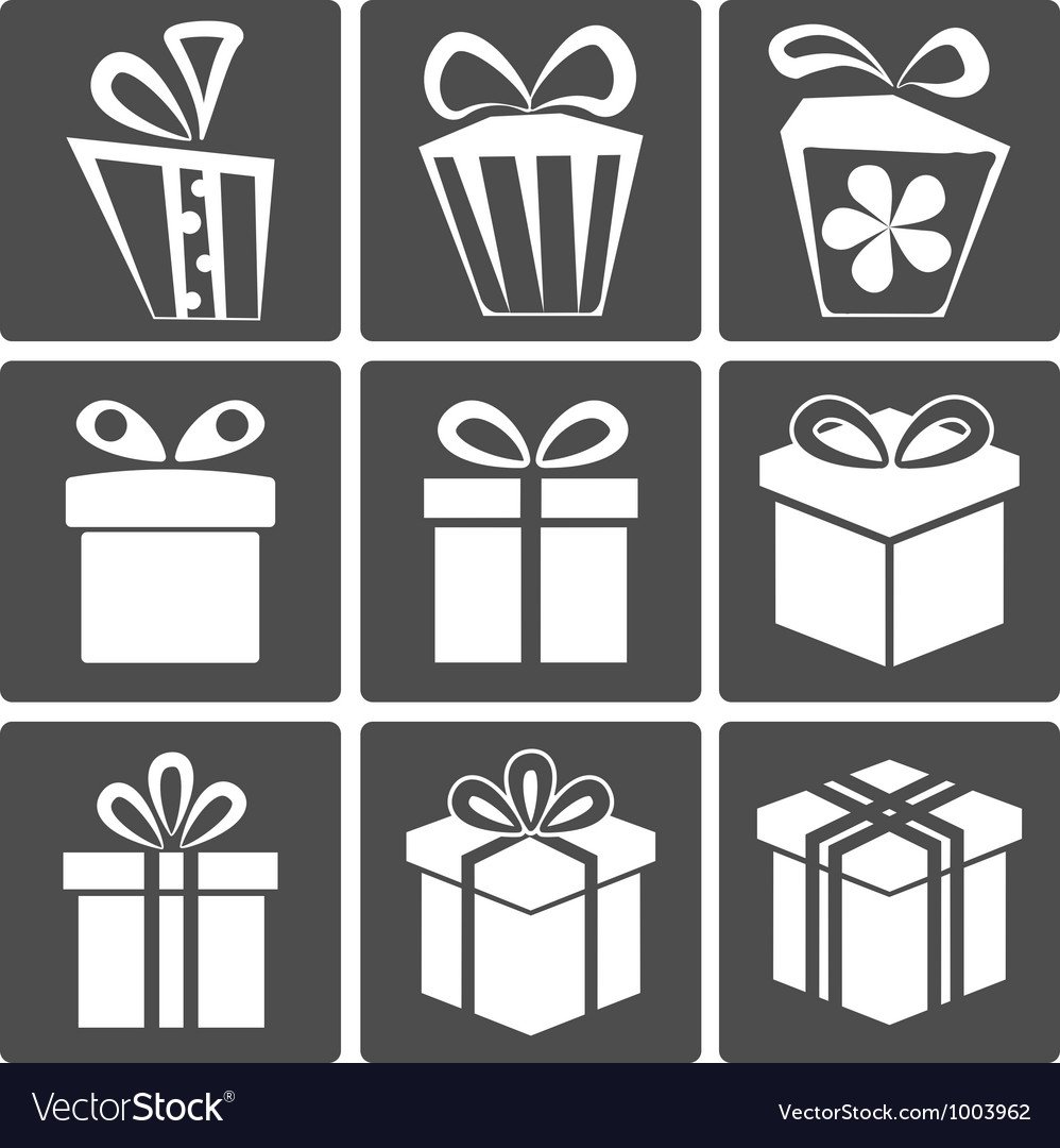 Силуэт подарка с бантом