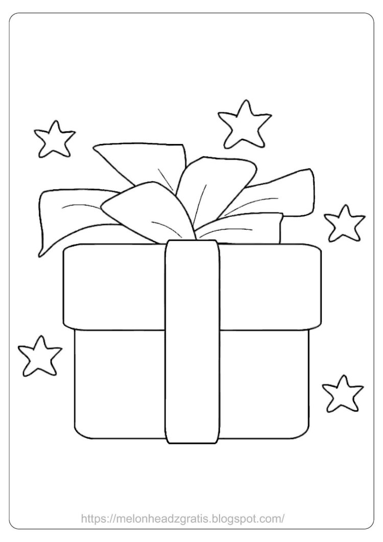 Подарок раскраска