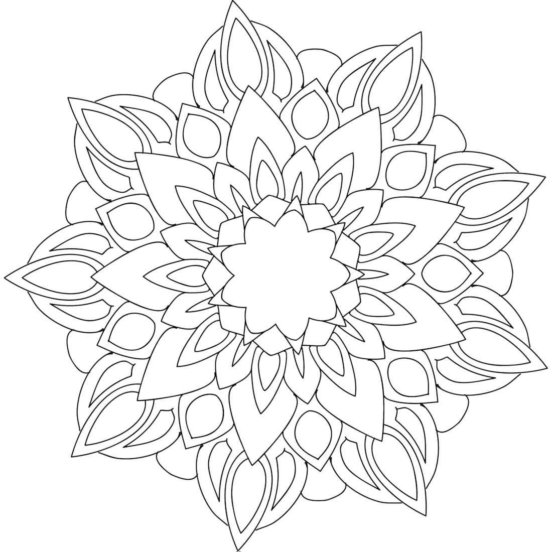 Мандала трафарет для вырезания