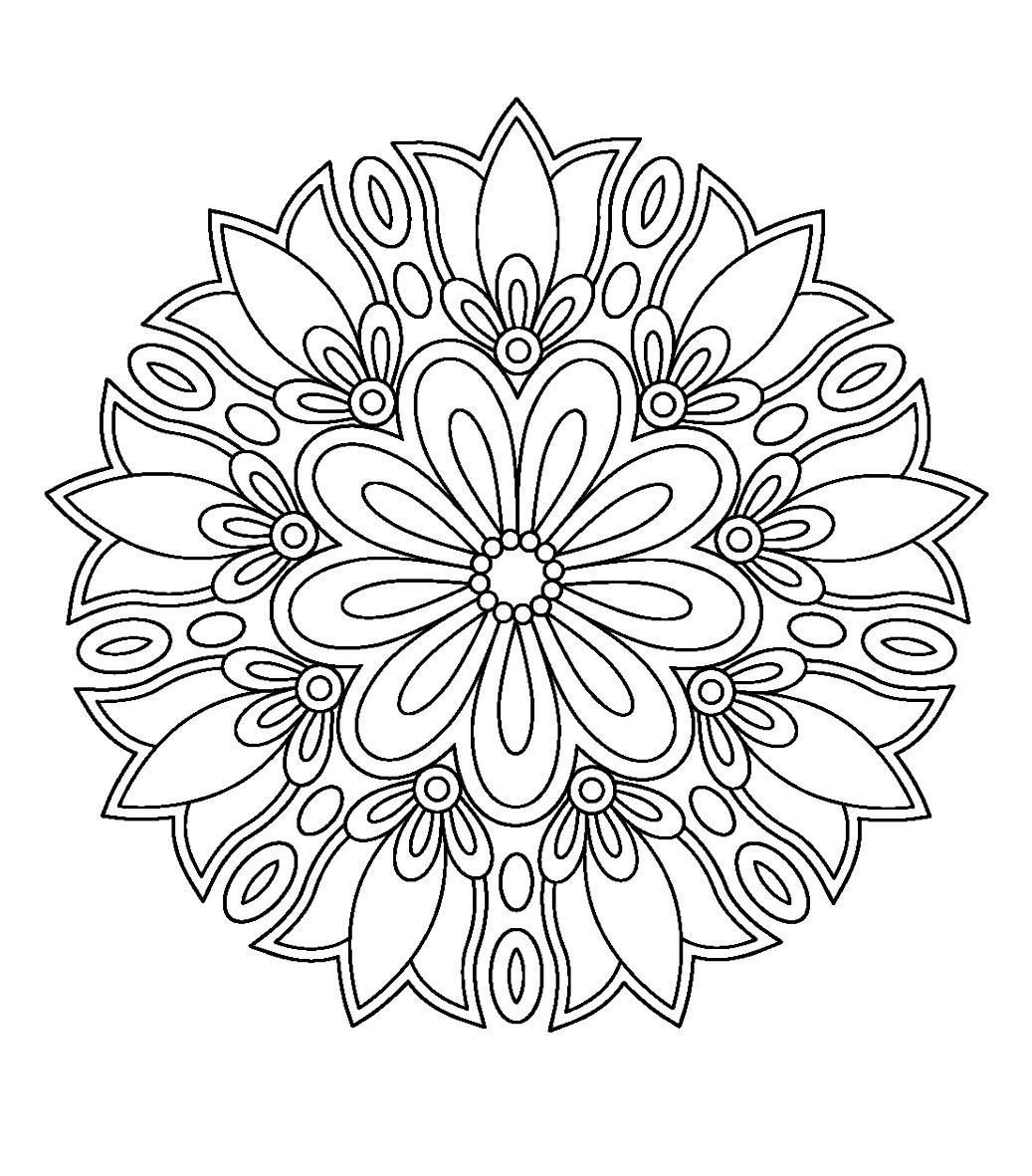 Цветок Мандала трафарет вектор