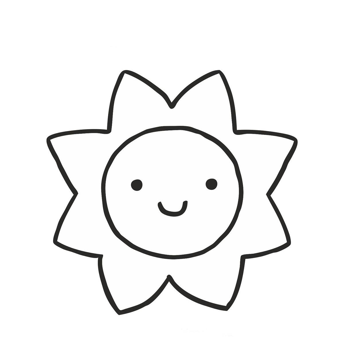 Маленькое солнышко раскраска