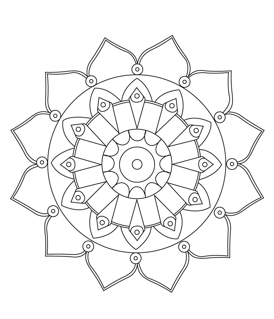 Мандала мозаика трафарет