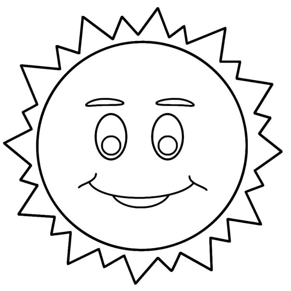 Солнце раскраска