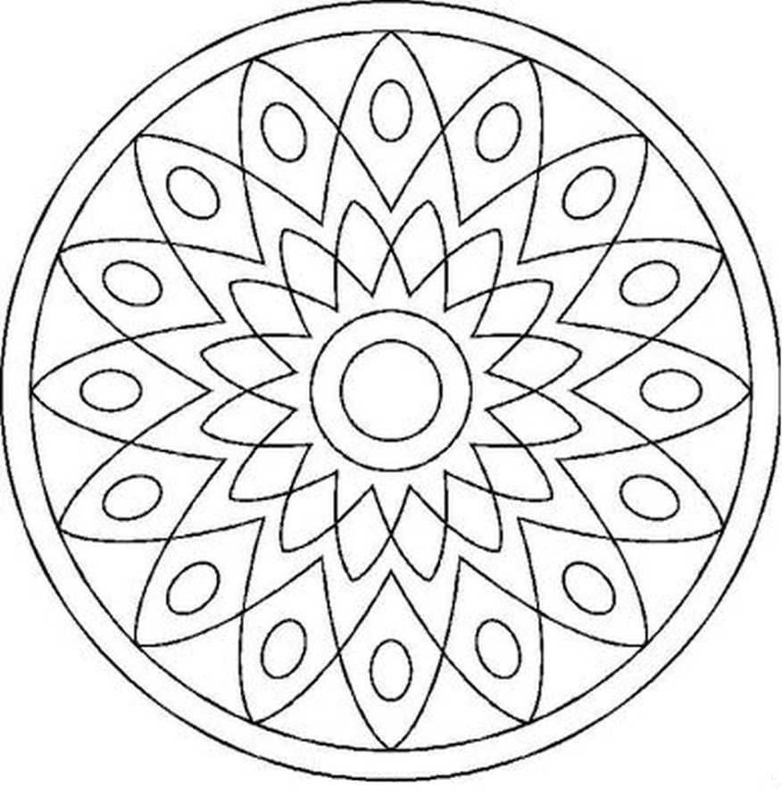 Трафарет для витража Мандала