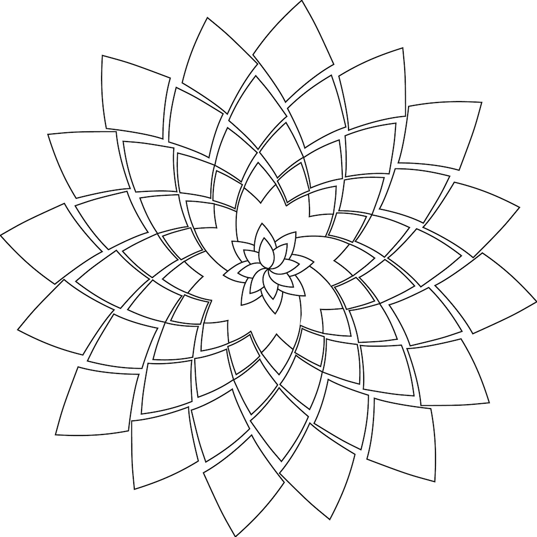 Мандала трафарет