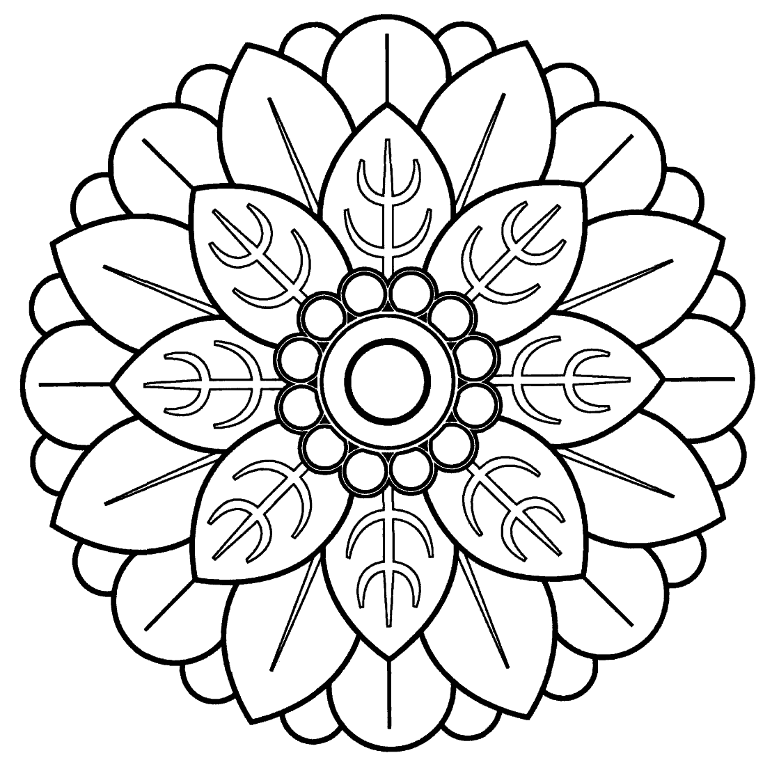 Мандала трафарет для вырезания из бумаги