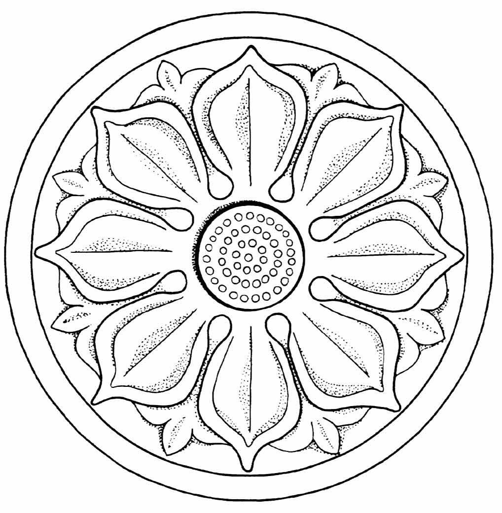Трафарет для рисования мандал