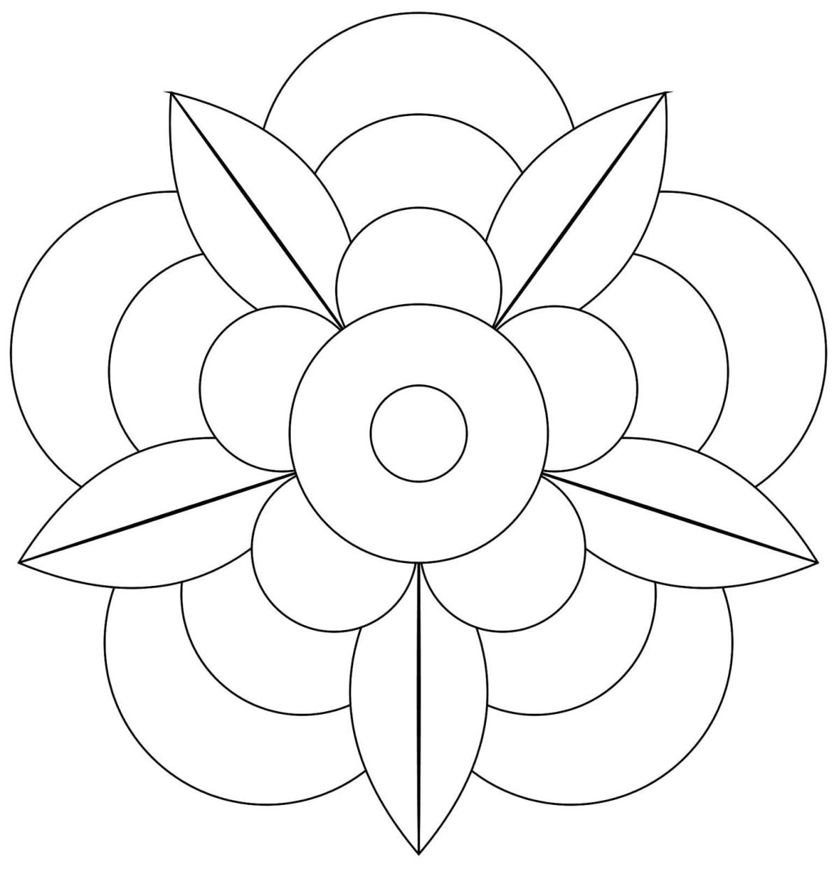 Раскраска Мандала авокадо